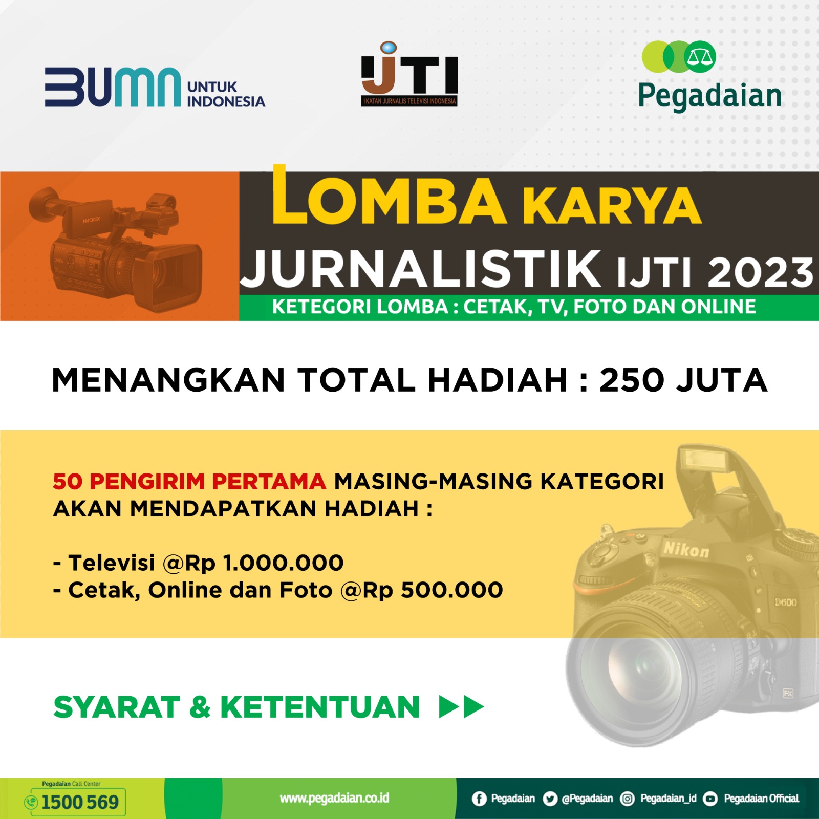 Pegadaian Gelar Lomba Karya Jurnalistik IJTI 2023, Rebut Total Hadiah Rp250 Juta