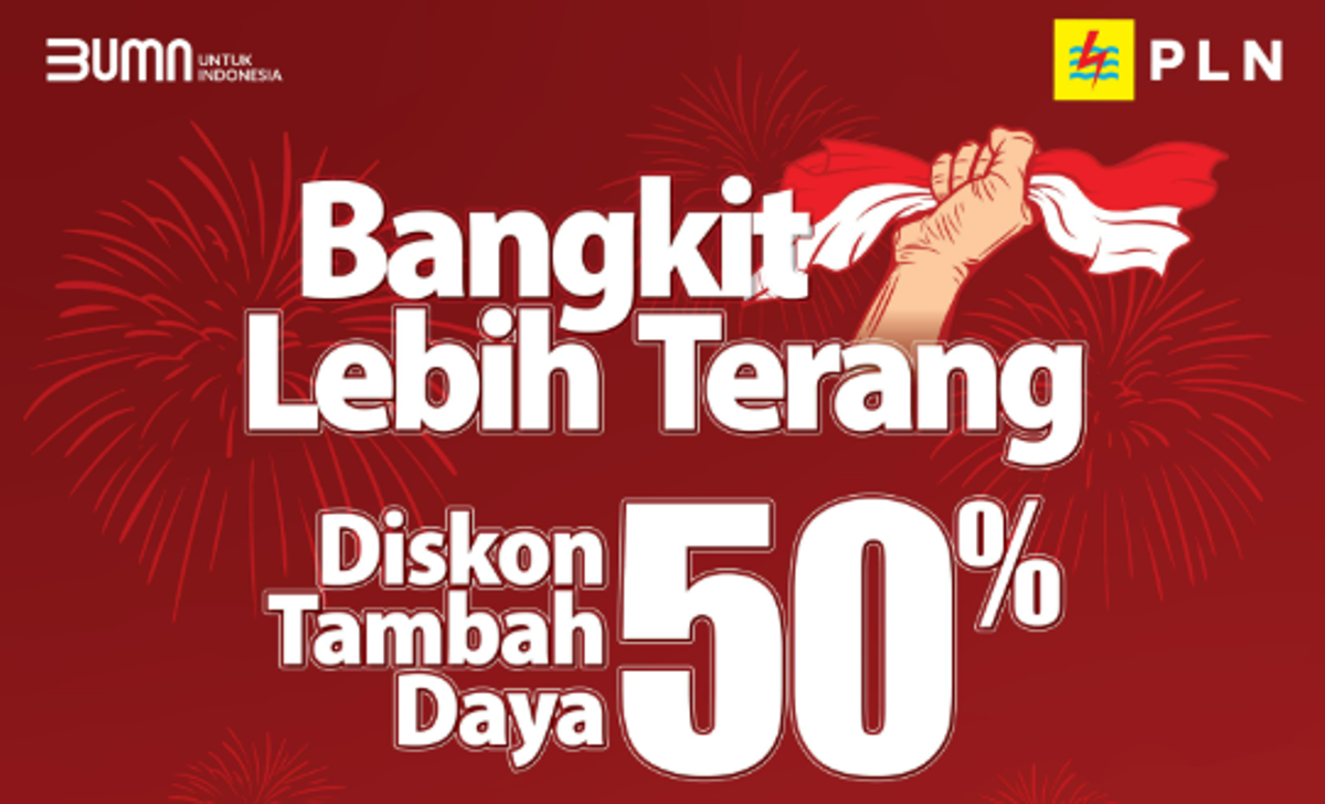 Diskon Tambah Daya 50 Persen Sambut HUT ke-80 RI