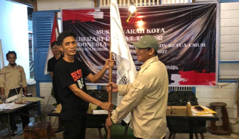 Tanpa Lawan, Mualimin Pardi Dahlan Jabat Ketua Umum FPTI Palembang