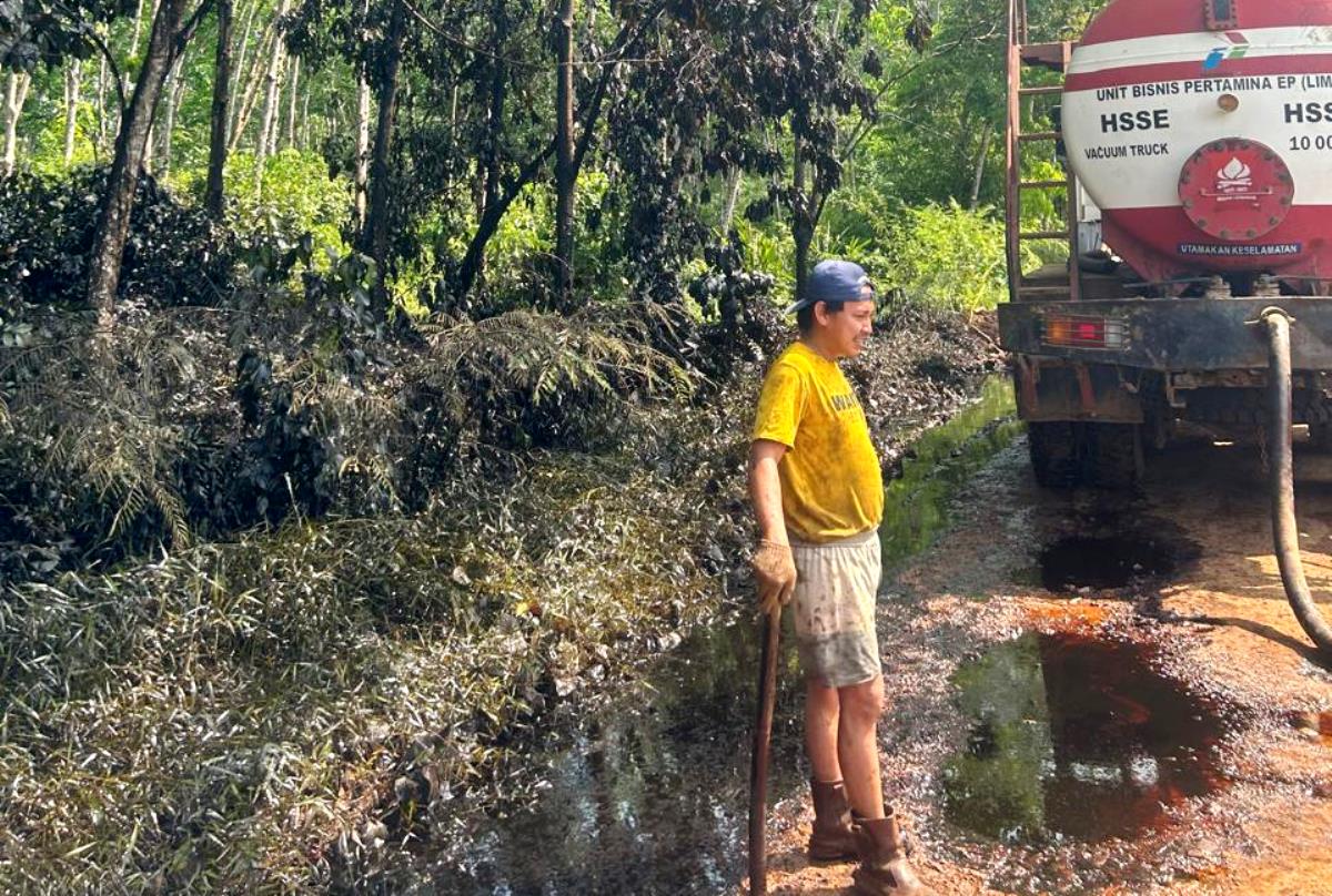 Pipa Bocor di Lubuk Raman, Pertamina Asset 2 Field Limau Gerak Cepat Turunkan 2 Tim