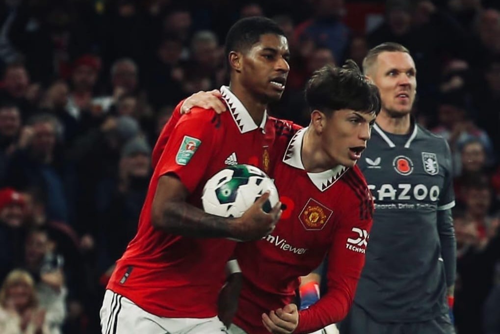 Alejandro Garnacho Bintang Laga Manchester United vs Aston Villa,  Piala Carabao Cup 2022