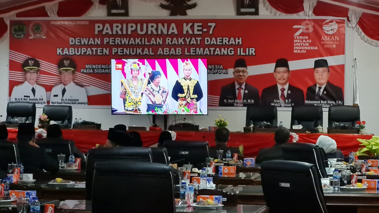 DPRD PALI Gelar Rapat Paripurna, Dengarkan Pidato Presiden Joko Widodo 