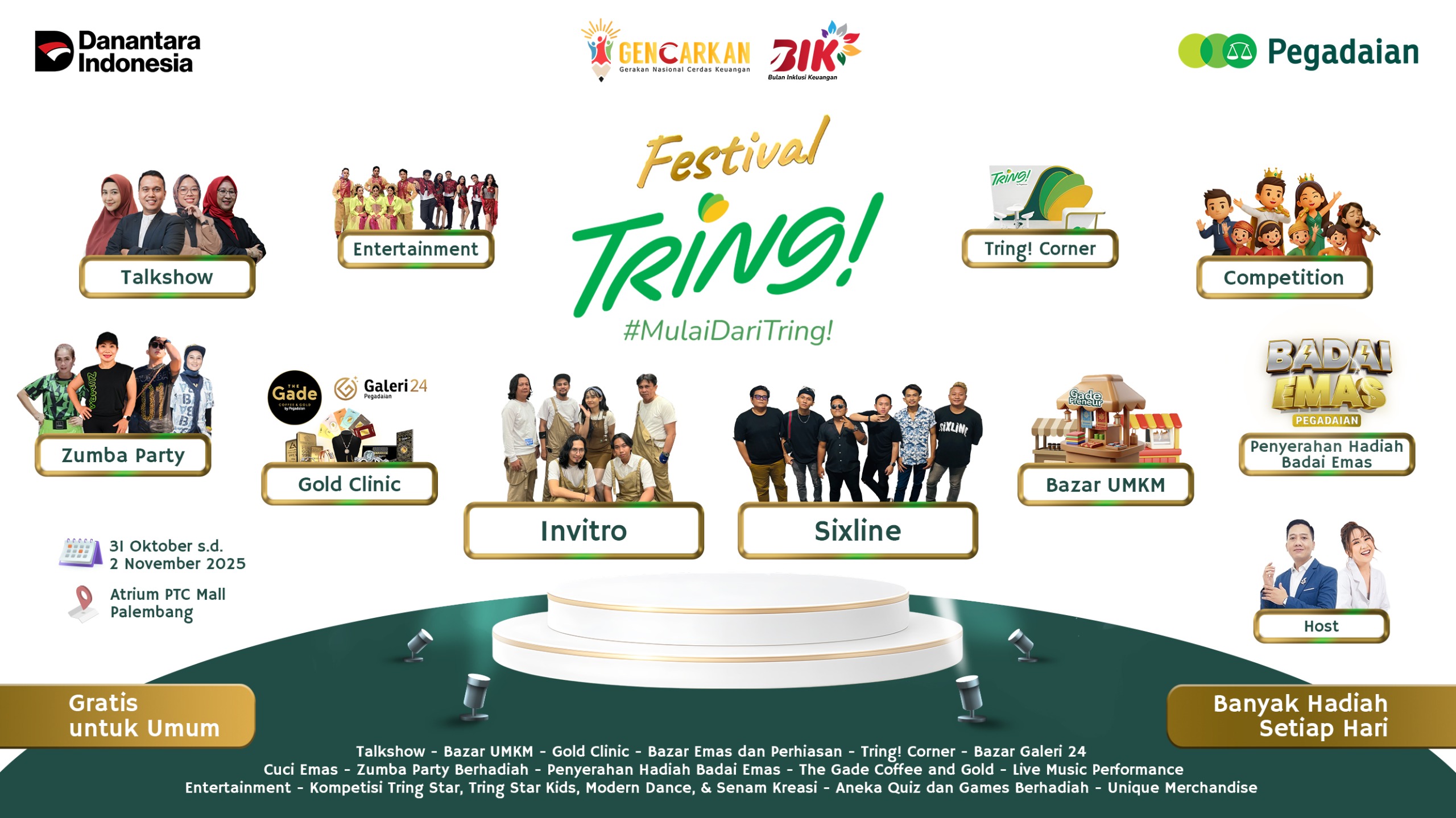 Pegadaian Gelar Festival Tring! di PTC Mall Hingga 2 November 2025, Kenalkan Aplikasi Digital Terbaru 