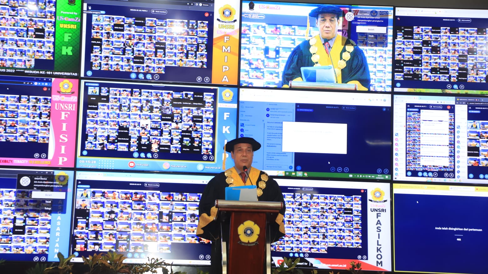 Terobos Dunia Maya, Aplikasi zoom US Cam Zi Unsri Resmi Launching Saat Wisuda ke-161