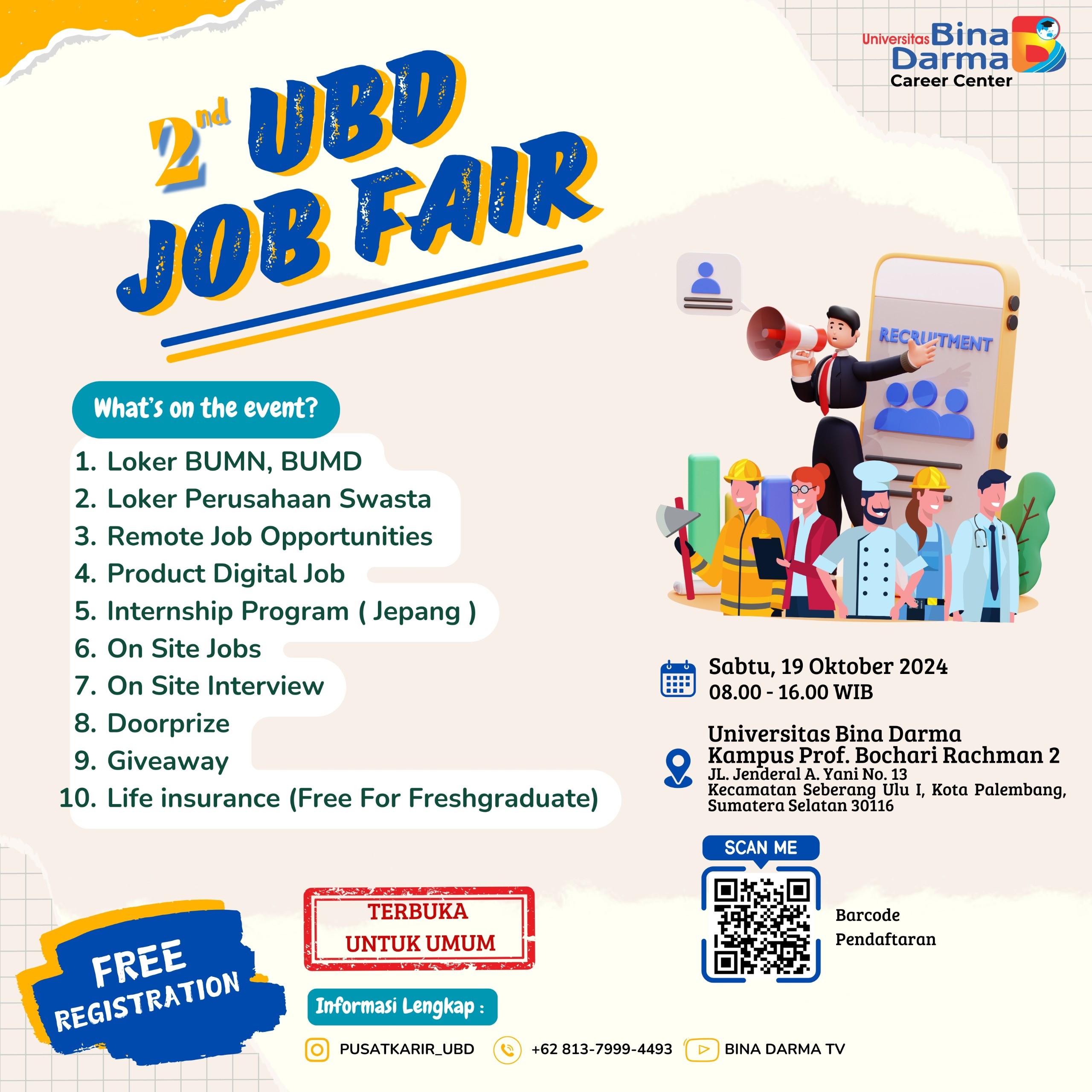 Info Lowongan Kerja, Buruan ke 2nd UBD Job Fair