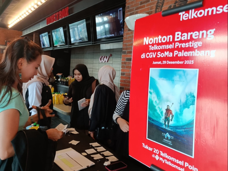 Telkomsel Ajak Pelanggan Setia Prestige Nonton Bareng Aquaman, Serentak di 12 Kota, Salah Satunya Palembang 