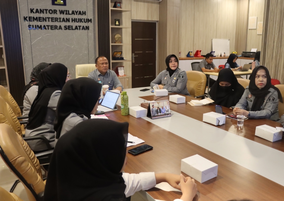 Kanwil Kemenkum Sumsel Diseminasi Penjaringan dan Identifikasi Calon OBH Pemberi Bantuan Hukum