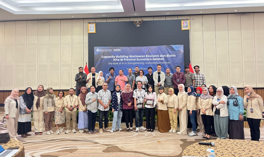 BI Sumsel Gelar Capacity Building Wartawan, Tingkatkan Peran AI Perkuat Bidang Analisis Data Jurnalistik