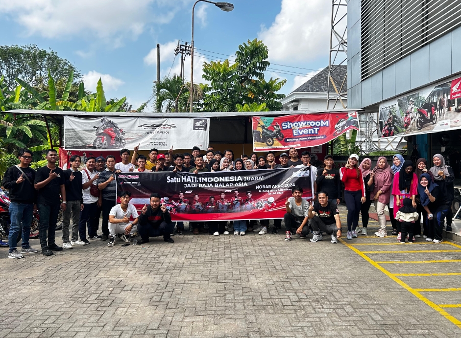 Astra Motor Sumsel Ajak Komunitas Nobar ARRC 2024, Dukung Pebalap AHRT Seri Mandalika Race Kedua