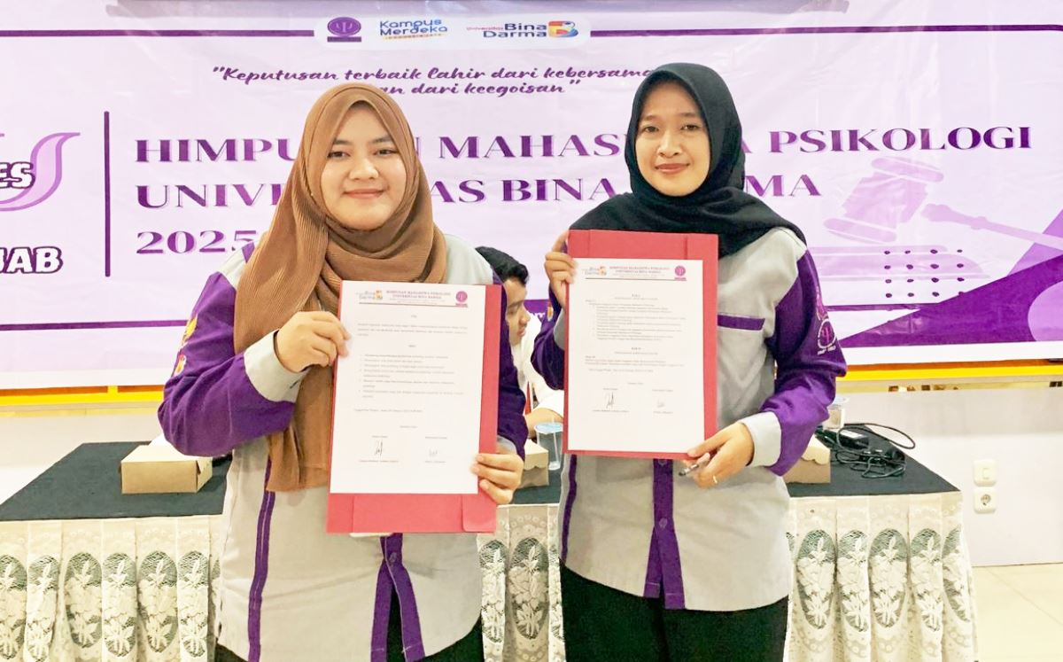 HMP Universitas Bina Darma Gelar Mubes dan Serah Terima Jabatan Kepengurusan