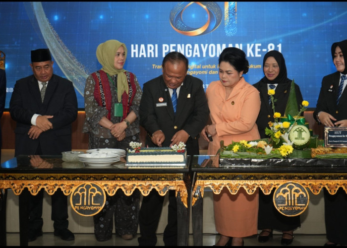 Tasyakuran Hari Pengayoman ke-81, Kemenkum Sumsel Pererat Silaturahmi Sekaligus Pelapasan Dua Pegawai 