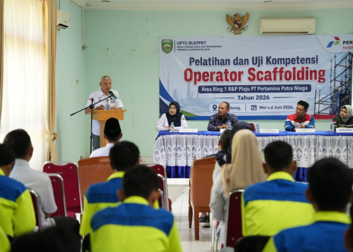 Project Sumatra R&P, Kilang Plaju, dan Disnakertrans Sumsel Sukses Sertifikasi Operator Scaffolding 