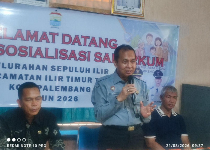 Kelompok Kadarkum Kelurahan Sepuluh Ilir Ikuti Sosialisasi Sadarkum dari Kemenkum Sumsel 