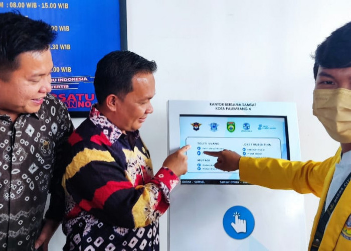 Permudah Masyarakat, Samsat Palembang IV Resmikan Mesin Antri Digital
