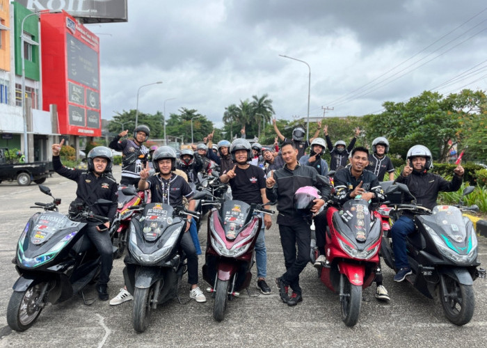 Diawali City Rolling, Komunitas Honda Palembang Meriahkan Launching New Honda PCX160