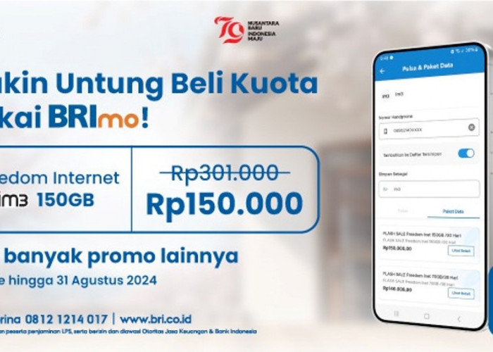 Buruan Beli Pulsa, Paket Data lewat Mobile Banking BRImo, Ada Banyak Promo Seru Akhir Bulan!