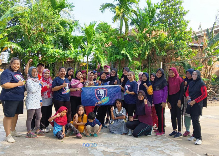 Anjawani Sriwijaya Palembang Senam Sehat Bersama, Rangkul Kaum Perempuan Sukseskan Pilres 2024