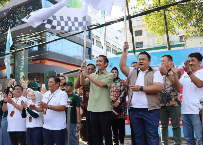 Pegadaian Kanwil III Sumbagsel dan Walikota Palembang Lepas Peserta Mudik Nyaman Bersama Pegadaian