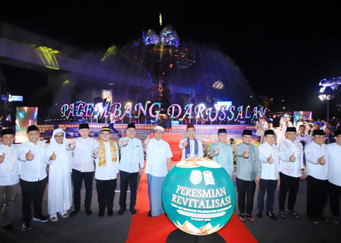 Gubernur Herman Deru Resmikan Tugu Bunga Cempako Telok, Revitalisasi Didukung Bantuan Rp 10 Miliar 