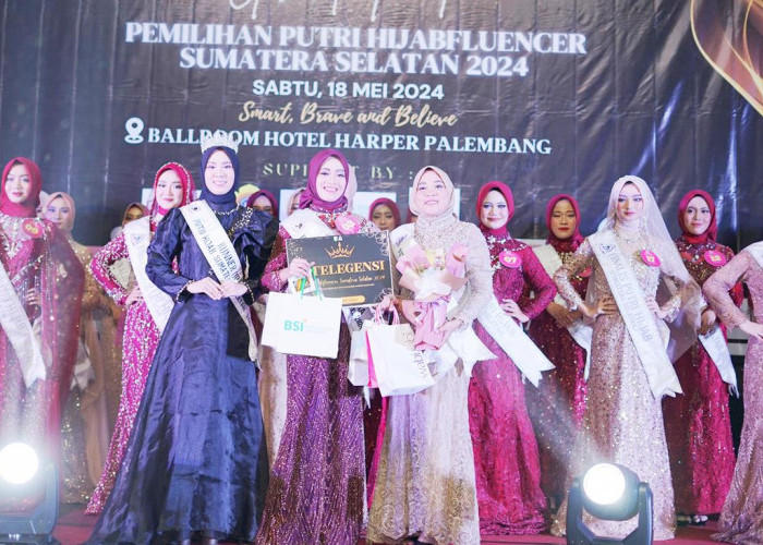 Putri Nabila Sari Raih Predikat  Intelegensi Putri Hijabfluencer Sumsel 2024