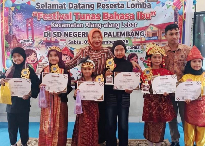 Lestarikan Bahasa Ibu, SDN 240 Palembang Sukses Sabet Prestasi di FTBI Alang-Alang Lebar