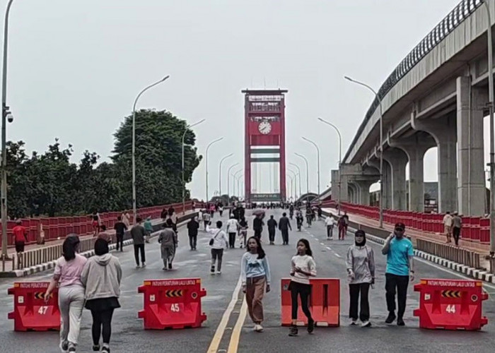 3 Mei 2026 Pemkot Palembang Kembali Uji Coba ke-2 CFD Ampera-Sudirman, PKL Bakal Ditertibkan