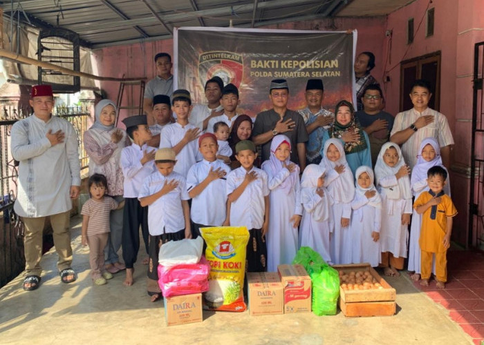 Bakti Sosial Direktorat Intelkam Polda Sumsel Kunjung Panti Asuhan Miftahul Ilmi Palembang