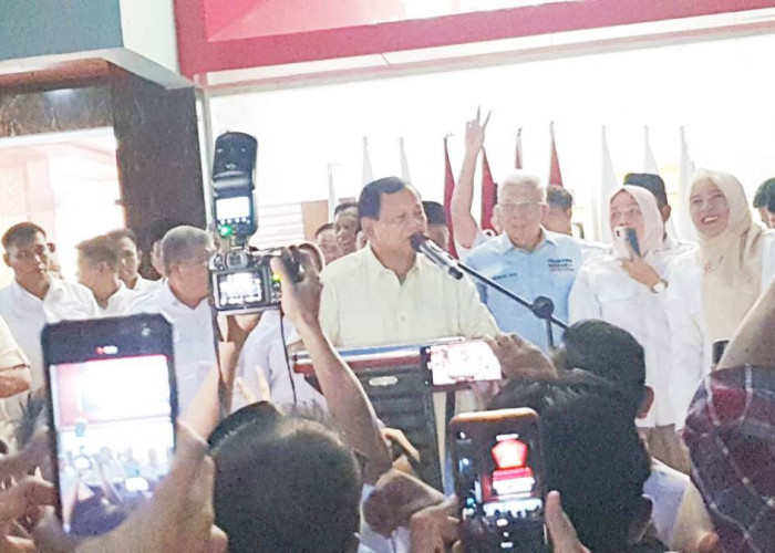 Prabowo di Palembang, Resmikan DPD Gerindra Sumsel, Intruksikan Kader Turun ke Bawah 
