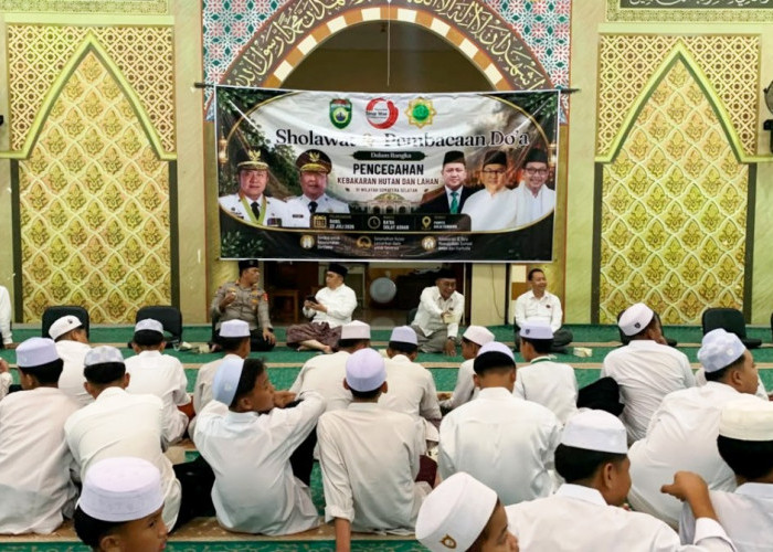 Paguyuban Sinar Mas Sumsel dan Ponpes Aulia Cendekia Gelar Sholawat dan Doa Bersama untuk Cegah Karhutla