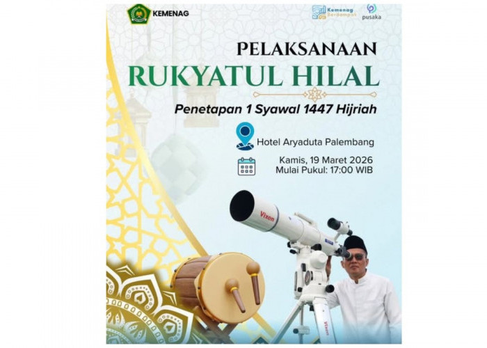 Kapan Lebaran Idulftiri 1447 H? Kemenag Sumsel Siap Gelar Rukyatul Hilal Serentak Kamis 19 Maret 2026