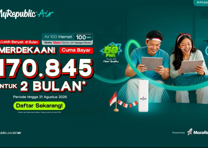 MyRepublic Air Rayakan Kemerdekaan Promo Internet 5G FWA Rp170.845 untuk 2 Bulan
