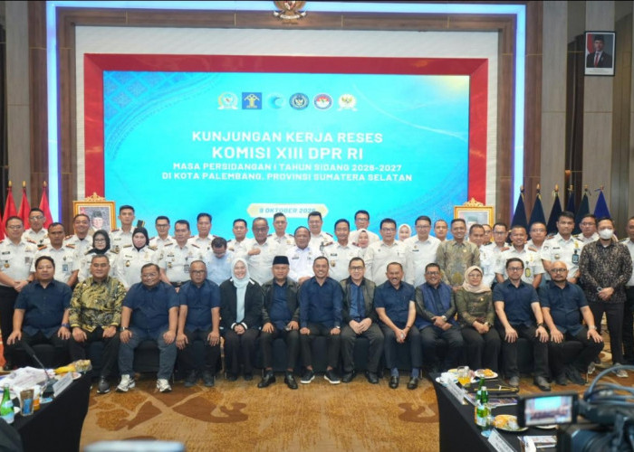 Rapat Mitra Kerja Komisi XIII DPR RI, Kemenkum Sumsel Sampaikan Capaian dan Tantangan Pelaksanaan Tugas