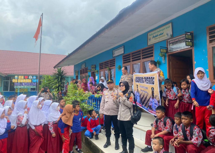 Cegah Informasi Hoaks Tentang Penculikan Anak di Palembang, Polsek Kemuning Datangi SDN 161