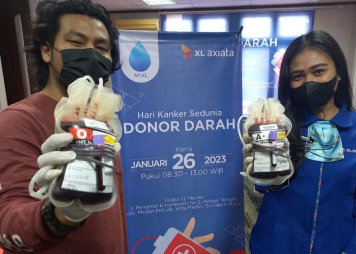 XL Axiata dan Jurnalis di Medan Gelar Donor Darah