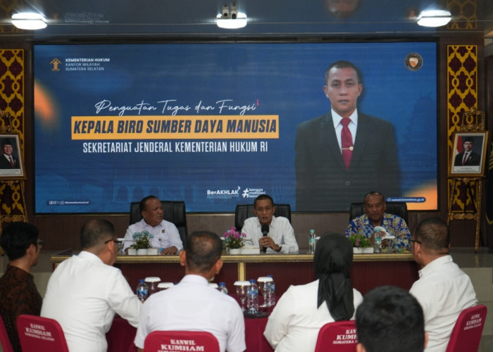 Perkuat Pelaksanaan Tusi, Karo SDM dan Irwil IV Berikan Penguatan kepada Pegawai Kemenkum Sumsel
