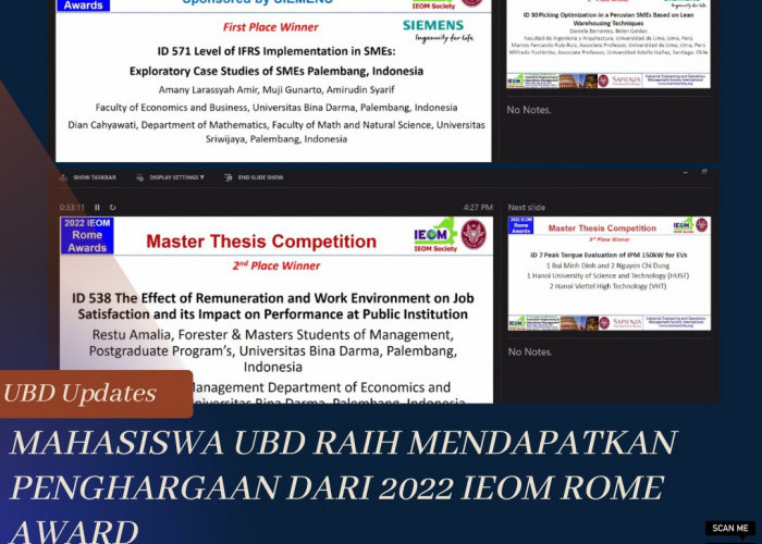 Mahasiswa UBD Raih Penghargaan dari 2022 IEOM Rome Award 