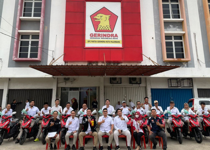 Alhamdulillah,  18 PAC Partai Gerindra Sekota Palembang Dapat Motor Operasional, Serius Menangkan Pemilu 2024