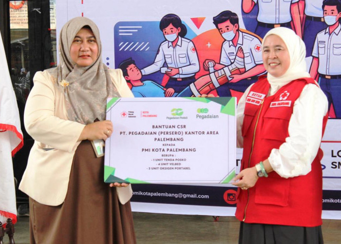 Pegadaian Area Palembang Salurkan Bantuan ke PMI Kota Palembang 