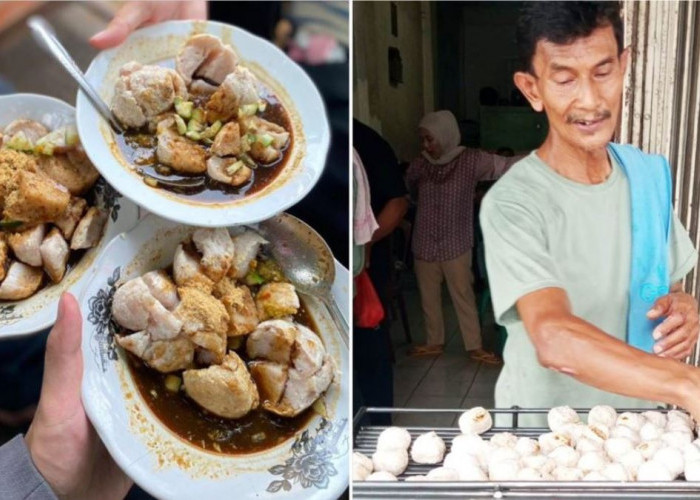 Kuliner Viral Palembang, Pempek Panggang Mang Dadang, Legend Tahun 90-an, simak Lokasi Lapaknya