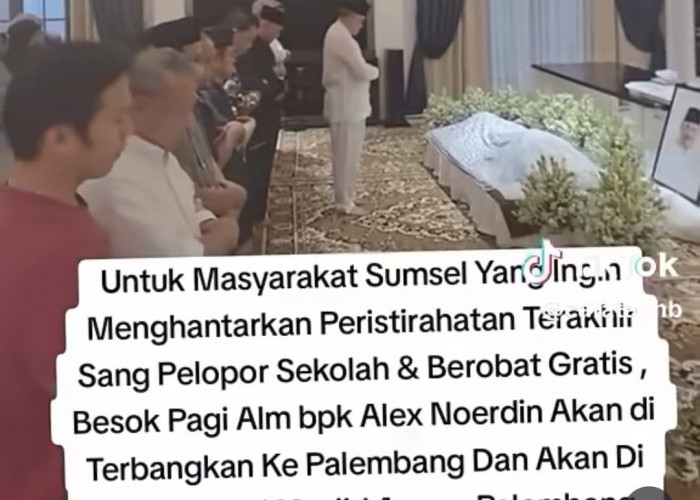 Jenazah Mantan Gubernur Sumsel Alex Noerdin Akan Dikebumikan di Pemakaman Keluarga Kebun Bunga 
