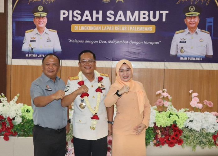 Kakanwil Kemenkum Sumsel Hadiri Serah Terima Jabatan dan Pisah Sambut Kalapas Kelas I Palembang