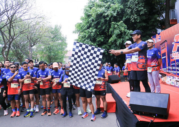 KAI Gelar Fun Run 5K Bersama Rail Runners dan Stakeholder, Promosikan Wisata Sehat di Kota Palembang