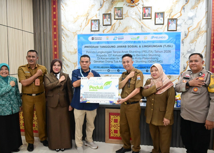 Program TJSL Pelita 2026, Pelindo Regional 2 Palembang Bantu 137 Anak Berisiko Stunting di Kota Palembang