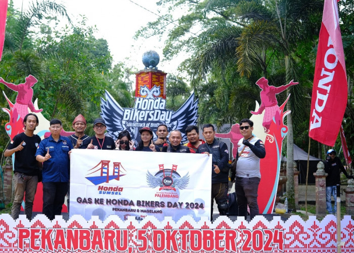 Bikers Honda Sumsel Taklukkan 730 KM, Semarakkan HBD 2024 Regional Sumatera di Pekanbaru