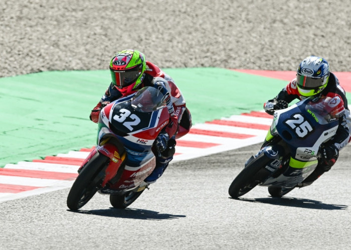 Muhammad Kiandra Ramadhipa Impresif, Melesat Raih Podium Perdana di Moto3 Junior Barcelona