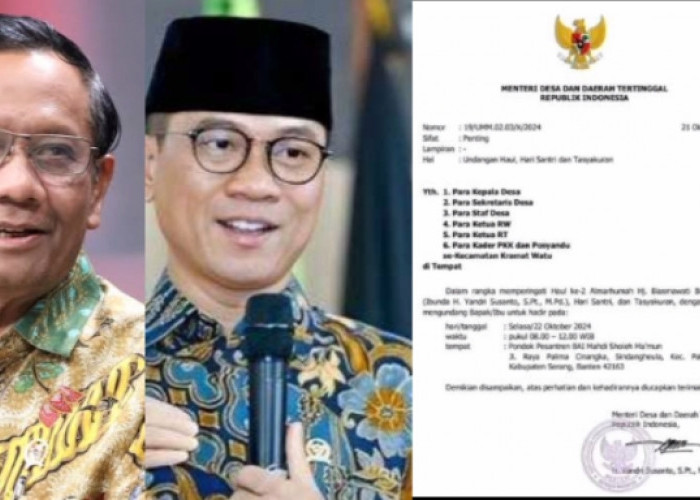 Baru 2 Hari Dilantik, Gunakan Kop Surat Kementerian Untuk Acara Pribadi, Disindir Mahfud, Yandri Minta Maaf