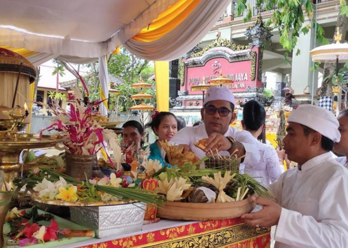 Sambut Hari Raya Nyepi, Umat Hindu di Palembang Gelar Tawur Kesanga