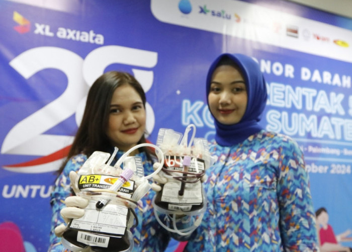 HUT XL Axiata Ke-28, Karyawan XL Axiata Gelar Donor Darah di 5 Kota Sumatera, Salah Satunya Palembang 