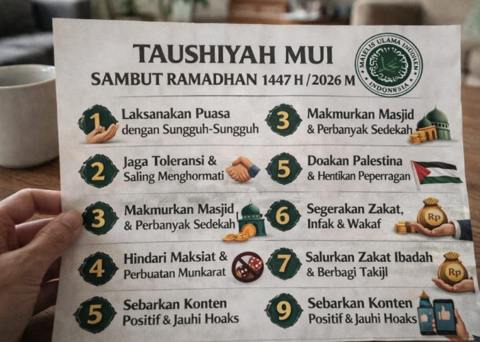 MUI Resmi Terbitkan 9 Taushiyah Sambut Ramadhan 1447 H, Mulai Dari Puasa hingga Etika Bermedia Sosial