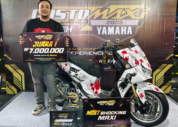 Modal 40 Juta-an, LEXI LX 155 Japan Look Sukses Juarai Kategori Elit di Event CustoMAXI 2025 Aceh